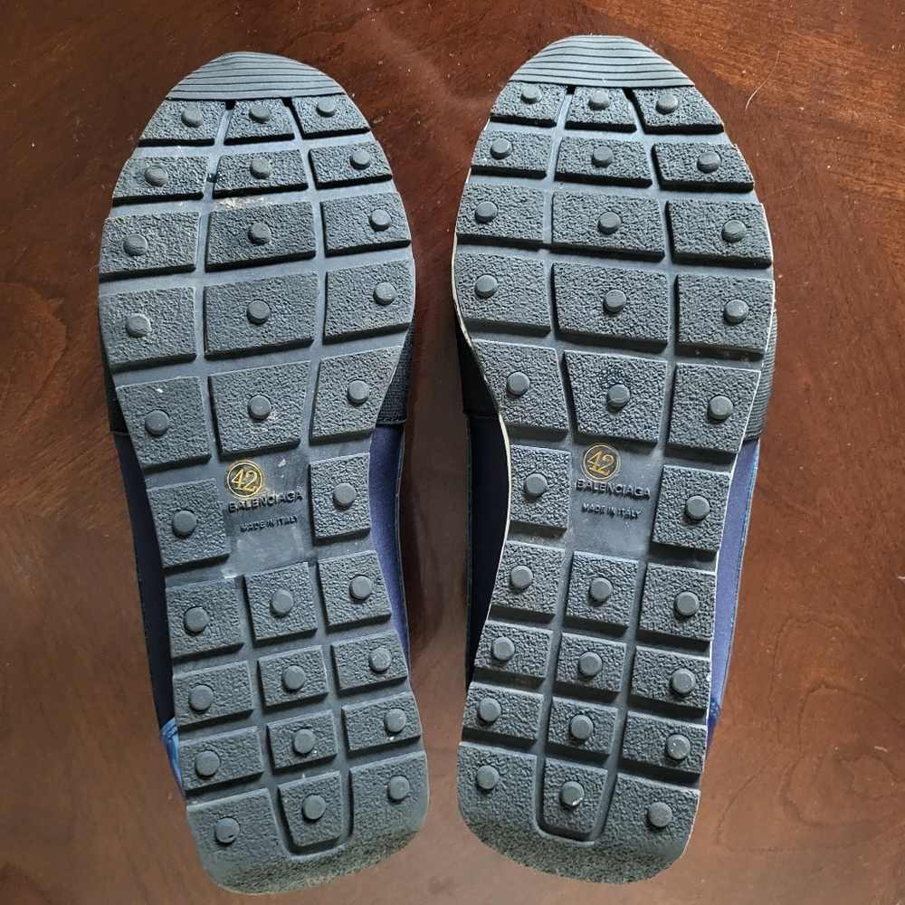 Navy Blue Sneakers with Hybrid Design and Elastic Strap - Picture 12 of 13